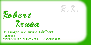 robert krupa business card